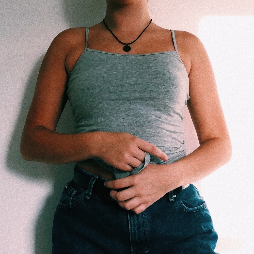 light grey cami